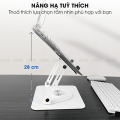 Giá Đỡ Laptop Ipad Micofi, Kê Laptop Máy Tính Xoay 360 Độ 15.6 Inch, Giá Để Ipad Macbook Tản Nhiệt Gấp Gọn