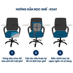 Bọc Ghế Xoay Văn Phòng Micofi Gaming, Vỏ Bọc Bằng Vải Bao Đệm Và Lưng Ghế Ngồi Xếp Chống Bụi Co Giãn Bảo Vệ Tốt