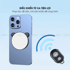 Gương Chụp Ảnh Phản Chiếu Micofi Kẹp Điện Thoại, Gương Chụp Ảnh Gắn Dán Điện Thoại Selfie, Chụp Hình Hỗ Trợ Camera Sau