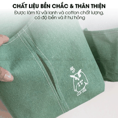 Túi Vải Đựng Đồ Treo Tường Micofi, Túi Treo Đựng Đồ Đa Năng Nhiều Ngăn Vải Lanh Cotton Hoạ Tiết Treo Cửa