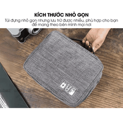 Túi Đựng Phụ Kiện Micofi Dây Cáp Sạc Laptop, Túi Đựng Đồ Công Nghệ Tay Cầm Chống Thấm Nước, Để Tai Nghe USB Nhiều Ngăn