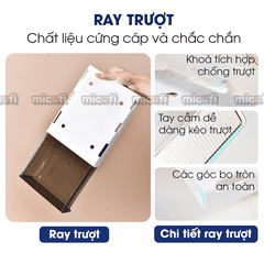 Ngăn Kéo Dưới Bàn Micofi Trong Suốt, Đựng Đồ Văn Phòng Phẩm Tiện Lợi