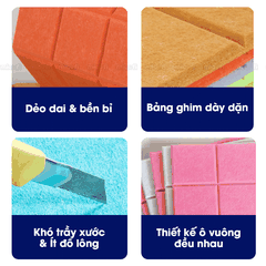 Miếng Dán Tường Micofi, Tấm Bảng Ghim Decor Tường, Bảng Ghim Nỉ Trang Trí Cửa Phòng Thông Báo, Ảnh, Note Ghi Chú