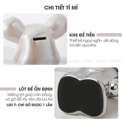 Ống Heo Tiết Kiệm Micofi Gấu Bearbrick, Ống Heo Sứ Trang Trí Mô Hình Bearbrick Decor Trưng Bày, Tượng Đút Tiền Gấu 28CM
