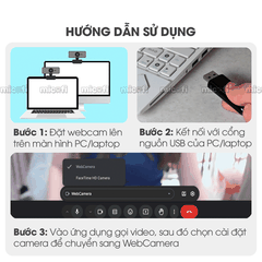 Webcam Micofi Camera Nét PC, Webcam Có Micro 2K Laptop 30FPS Máy Tính Bàn 1080P PC USB Hỗ Trợ Học Online Từ Xa Tiện Lợi