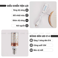 Đèn LED Bàn Micofi Trang Trí, LED Ngủ Decor Đọc Sách Để Bàn Phòng Khách Phòng Ngủ, Đèn 3D Nhiều Màu Gợn Sóng Hiện Đại