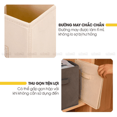 Hộp Đựng Đồ Micofi, Hộp Vải Đựng Đồ Chơi Đa Năng, Giỏ Để Cá Nhân, Thùng Vải Để Tài Liệu Có Tay Cầm Xếp Gọn