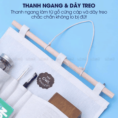 Túi Vải Đựng Đồ Treo Tường Micofi, Túi Treo Đựng Đồ Đa Năng Nhiều Ngăn Vải Lanh Cotton Hoạ Tiết Treo Cửa