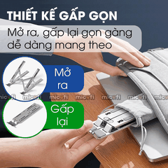 Giá Đỡ Laptop Micofi Gấp Gọn, Có Điều Chỉnh Độ Cao, Hỗ Trợ Tản Nhiệt