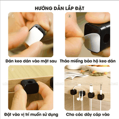 Kẹp Dây Điện Micofi, Khoá Treo Dây Sạc Điện Thoại Dán Tường, Cố Định Giữ Bảo Vệ Từ Tính Quản Lý Cáp Sạc Gọn Gàng Để Bàn