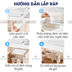 Ngăn Kéo Dưới Bàn Micofi Trong Suốt, Đựng Đồ Văn Phòng Phẩm Tiện Lợi