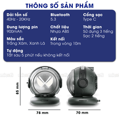 Loa Bluetooth Mini Micofi Nghe Nhạc Bass Mạnh, Loa Mini Bluetooth Có Đèn Phi Hành Gia Không Dây, Bluetooth 5.3
