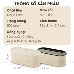 Hộp Đựng Ổ Cắm Điện Micofi, Hộp Che Ổ Điện, Sạc, Dây Điện Trang Trí Bảo Vệ An Toàn Bằng Nhựa