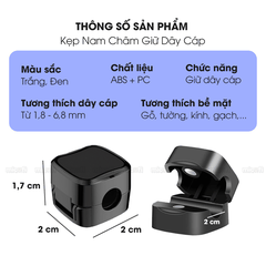 Kẹp Dây Điện Micofi, Khoá Treo Dây Sạc Điện Thoại Dán Tường, Cố Định Giữ Bảo Vệ Từ Tính Quản Lý Cáp Sạc Gọn Gàng Để Bàn