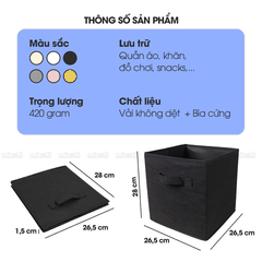 Hộp Đựng Đồ Micofi, Hộp Vải Đựng Đồ Chơi Đa Năng, Giỏ Để Cá Nhân, Thùng Vải Để Tài Liệu Có Tay Cầm Xếp Gọn