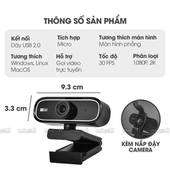 Webcam Micofi Camera Nét PC, Webcam Có Micro 2K Laptop 30FPS Máy Tính Bàn 1080P PC USB Hỗ Trợ Học Online Từ Xa Tiện Lợi