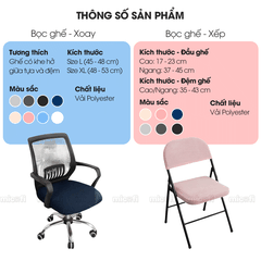 Bọc Ghế Xoay Văn Phòng Micofi Gaming, Vỏ Bọc Bằng Vải Bao Đệm Và Lưng Ghế Ngồi Xếp Chống Bụi Co Giãn Bảo Vệ Tốt