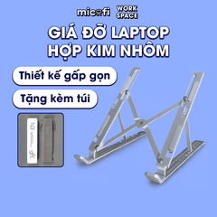 Giá Đỡ Laptop Micofi Gấp Gọn, Có Điều Chỉnh Độ Cao, Hỗ Trợ Tản Nhiệt