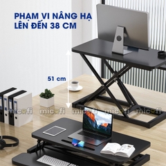 Bàn Nâng Hạ Micofi 2 Tầng Điều Chỉnh Chiều Cao Đứng Làm Việc