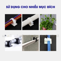 Khóa Cố Định Dây Cáp Điện Micofi Dán Tường Điều Chỉnh 4 Mức Combo 10 Cái