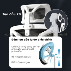 Ghế Công Thái Học Micofi Có Tựa Lưng, Tựa Đầu, Ngả Lưng 135 Độ