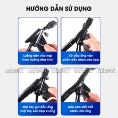 Ống Đi Dây Điện Micofi Cố Định Nẹp Luồn Dây Vỏ Bọc Dây Cáp 1,5 M Kèm Kẹp