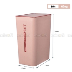 Thùng Rác Nhấn Nút Micofi Có Nắp