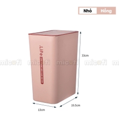Thùng Rác Nhấn Nút Micofi Có Nắp
