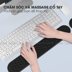 Kê Tay Bàn Phím Micofi Đệm Cổ Tay Chuột Chống Mỏi Lót Công Thái Học Mút Hoạt Tính