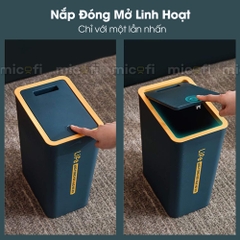 Thùng Rác Nhấn Nút Micofi Có Nắp