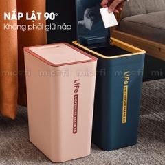 Thùng Rác Nhấn Nút Micofi Có Nắp