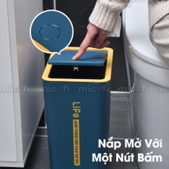 Thùng Rác Nhấn Nút Micofi Có Nắp