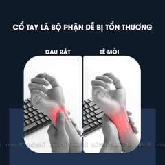 Kê Tay Bàn Phím Micofi Đệm Cổ Tay Chuột Chống Mỏi Lót Công Thái Học Mút Hoạt Tính