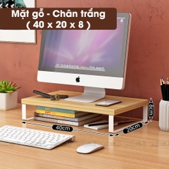 Kệ Gỗ Micofi Để Màn Hình Máy Tính, Laptop, Gía Đỡ Thông Minh, Kê Tối Ưu Diện Tích
