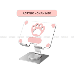 Giá Đỡ Ipad Micofi, Kê Điện Thoại, Giá Đỡ Máy Tính Bảng Xoay 360 Độ, Kệ Ipad Tản Nhiệt Tablet Acrylic Kim Loại