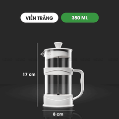 Bình Nước Pha Trà Micofi Giữ Nhiệt, Ấm Pha Trà Cà Phê Thuỷ Tinh, Bình Nước Hãm Cafe Có Lõi Lọc 2 Lớp Dung Tích 1 Lít
