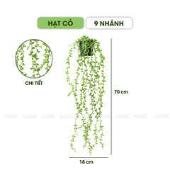 Chậu Cây Giả Dây Leo Micofi Trang Trí Nhựa Decor Ban Công, Cây Dây Leo Rủ Lá Cảnh Nhân Tạo Decor Phòng Ngủ Phòng Khách
