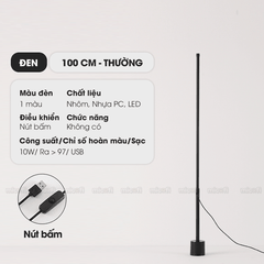 Đèn LED Micofi Trang Trí, LED Để Sàn Cây Đứng Decor Nhiều Màu, Đèn Cây Cột Cao Phòng Khách Hiện Đại Phòng Ngủ Đọc Sách