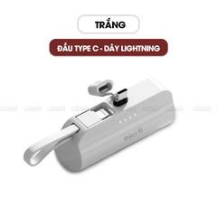 Sạc Dự Phòng Micofi, Pin Dự Phòng Mini Sạc Điện Thoại Samsung Iphone 5000mAh Nhanh Nhỏ Gọn Lightning Type C