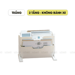 Kệ Sách Micofi, Giá Sách 3 Và 2 Tầng Có Bánh Xe, Kệ Đựng Hồ Sơ Đứng Nhiều Tầng Để Đồ Tài Liệu Giấy Tờ Văn Phòng Di Động