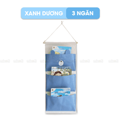 Túi Vải Đựng Đồ Treo Tường Micofi, Túi Treo Đựng Đồ Đa Năng Nhiều Ngăn Vải Lanh Cotton Hoạ Tiết Treo Cửa