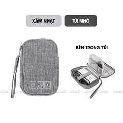 Túi Đựng Phụ Kiện Micofi Dây Cáp Sạc Laptop, Túi Đựng Đồ Công Nghệ Tay Cầm Chống Thấm Nước, Để Tai Nghe USB Nhiều Ngăn