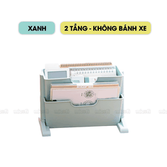 Kệ Sách Micofi, Giá Sách 3 Và 2 Tầng Có Bánh Xe, Kệ Đựng Hồ Sơ Đứng Nhiều Tầng Để Đồ Tài Liệu Giấy Tờ Văn Phòng Di Động