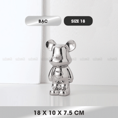 Ống Heo Tiết Kiệm Micofi Gấu Bearbrick, Ống Heo Sứ Trang Trí Mô Hình Bearbrick Decor Trưng Bày, Tượng Đút Tiền Gấu 28CM