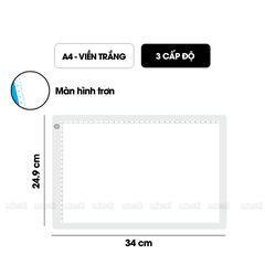 Bảng Vẽ Hắt Sáng Micofi A4, Bảng Đèn Vẽ Tranh Kĩ Thuật Phát Sáng LED A5, Đèn Chiếu Tập Vẽ Scan Tranh Điều Chỉnh Độ Sáng