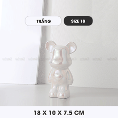 Ống Heo Tiết Kiệm Micofi Gấu Bearbrick, Ống Heo Sứ Trang Trí Mô Hình Bearbrick Decor Trưng Bày, Tượng Đút Tiền Gấu 28CM