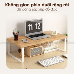 Kệ Gỗ Micofi Để Màn Hình Máy Tính, Laptop, Gía Đỡ Thông Minh, Kê Tối Ưu Diện Tích