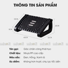 Ghế Kê Chân Văn Phòng Micofi Massage, Công Thái Học, Điều Chỉnh Dáng Ngồi