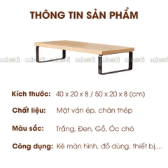 Kệ Gỗ Micofi Để Màn Hình Máy Tính, Laptop, Gía Đỡ Thông Minh, Kê Tối Ưu Diện Tích