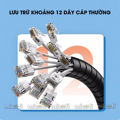Ống Đi Dây Điện Micofi Cố Định Nẹp Luồn Dây Vỏ Bọc Dây Cáp 1,5 M Kèm Kẹp